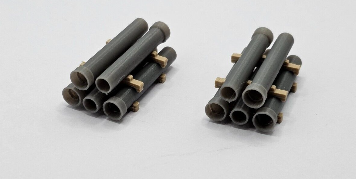 2x Rohr Paket Betonrohre DN 400 1/87 Ladegut H0