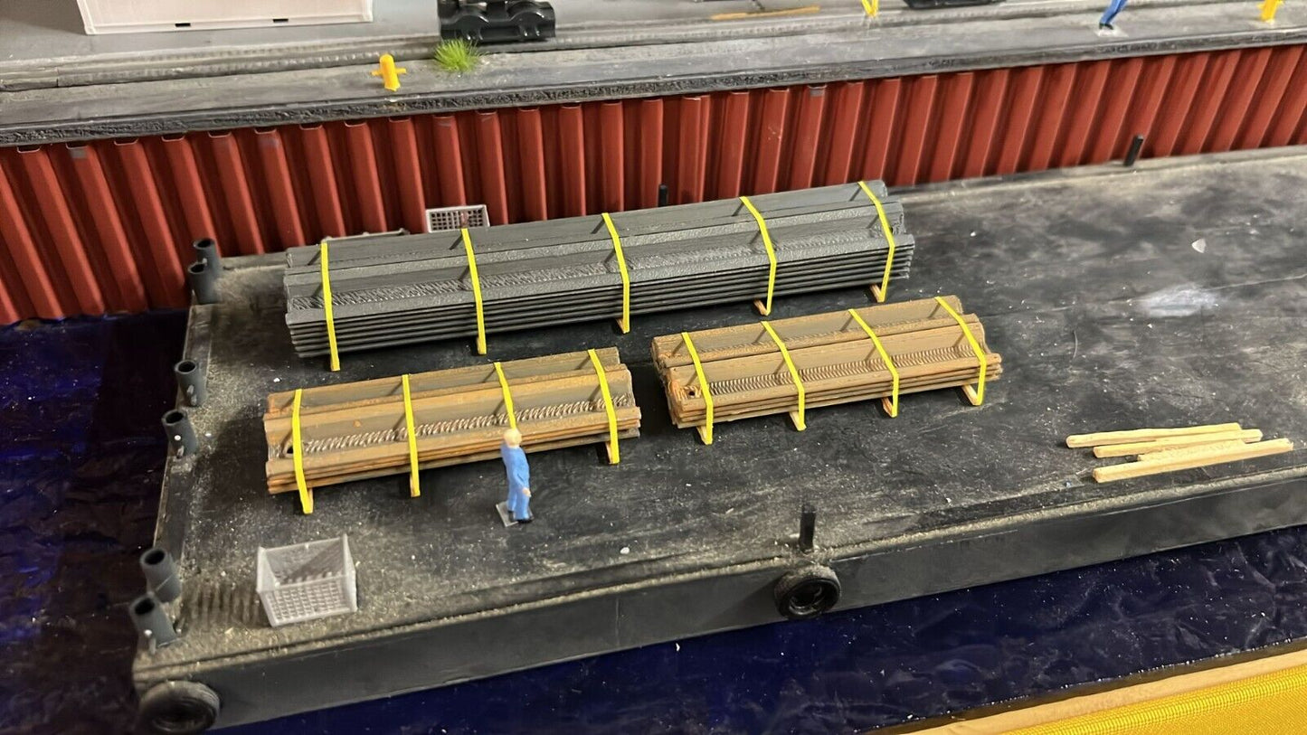 Spundwand / Spunddiele 140 mm 1/87 Ladegut H0