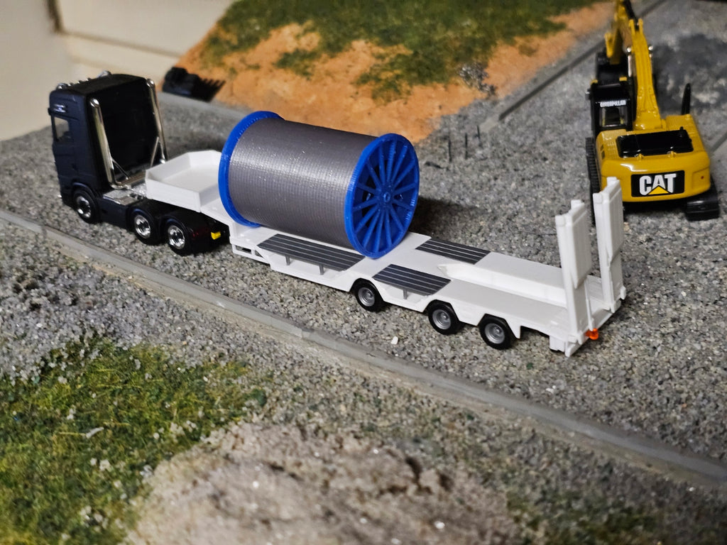 2x Stahlseil/ Seiltrommel (Seilbahn)  1/87 Ladegut Schwertransport