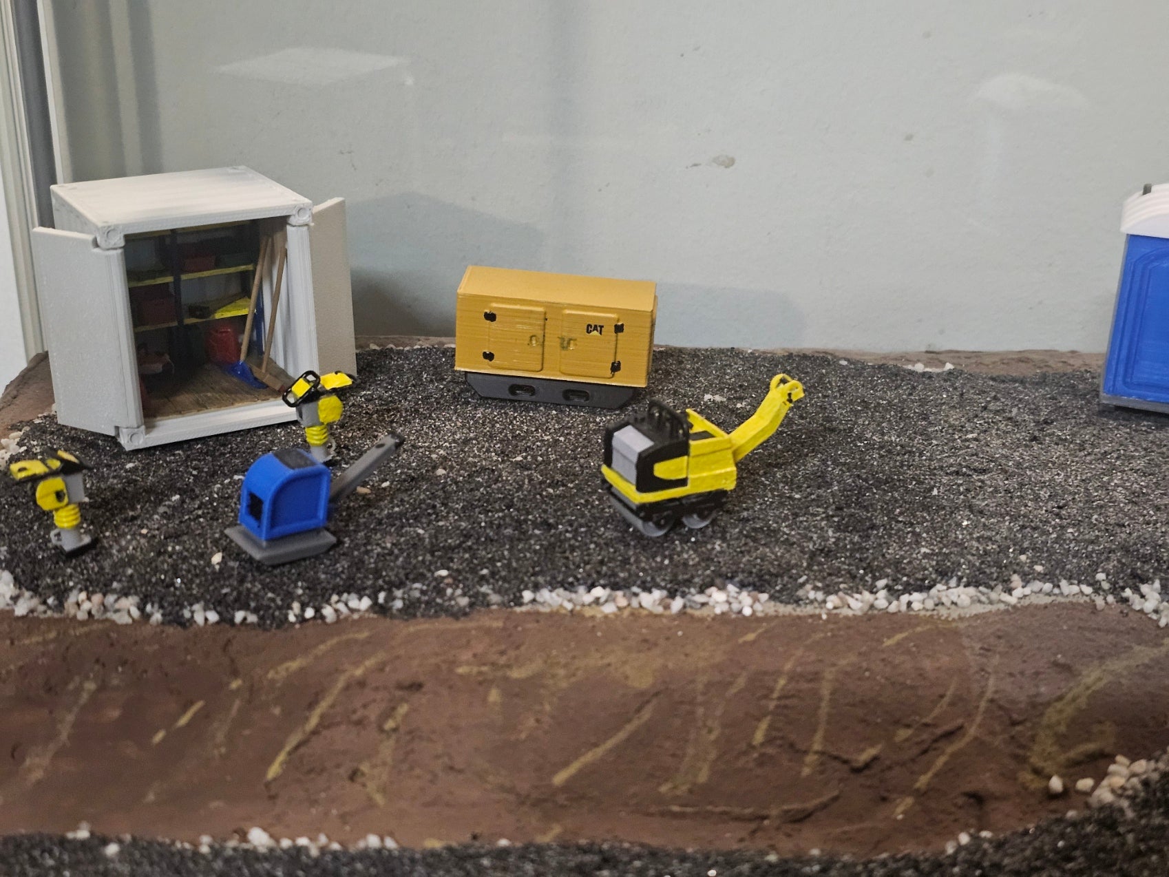 Asphaltwalze/Handwalze Klein Maßstab 1/50