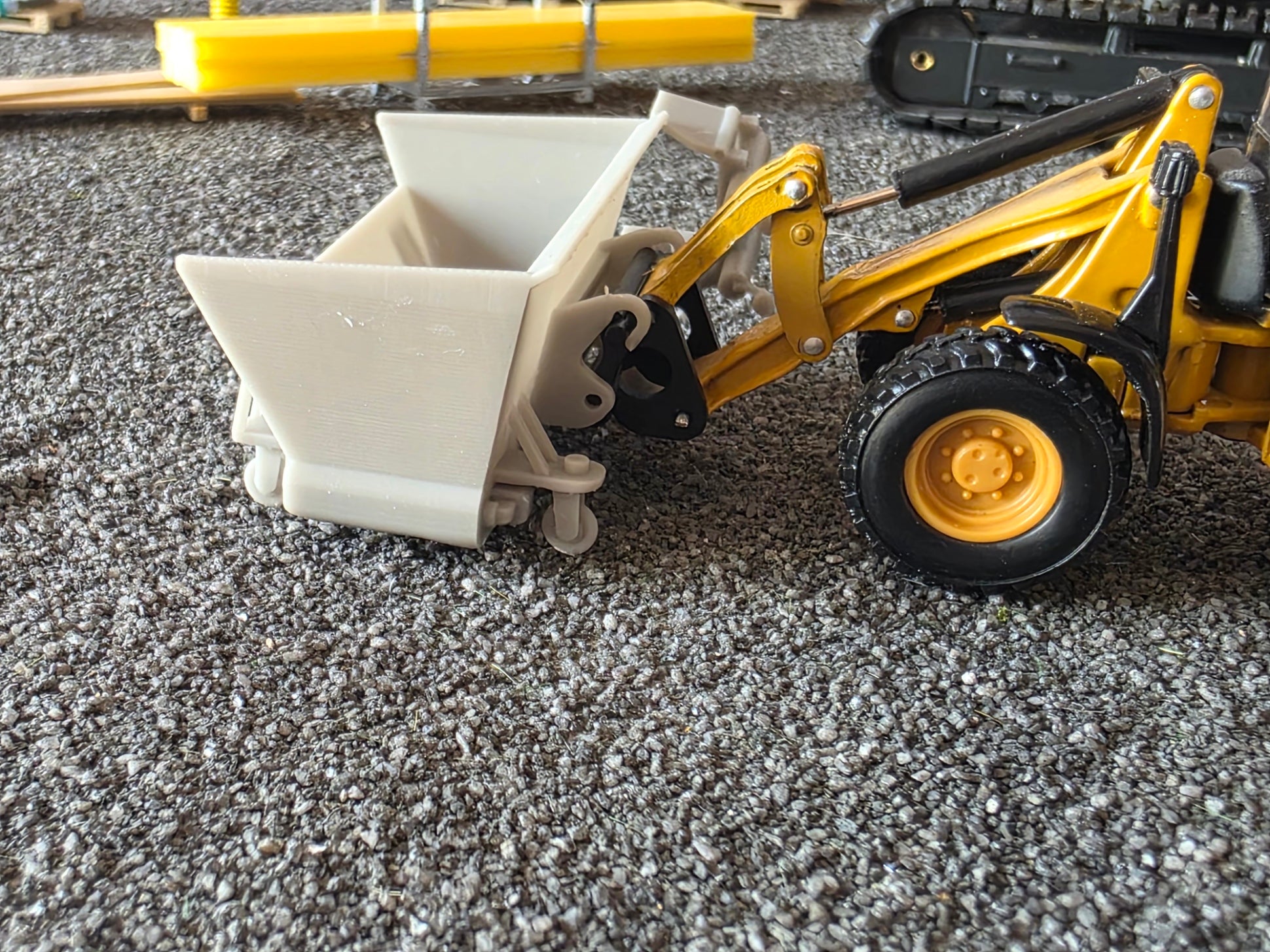 Bankett Fertiger Für Radlader Anbau im Maßstab 1/50