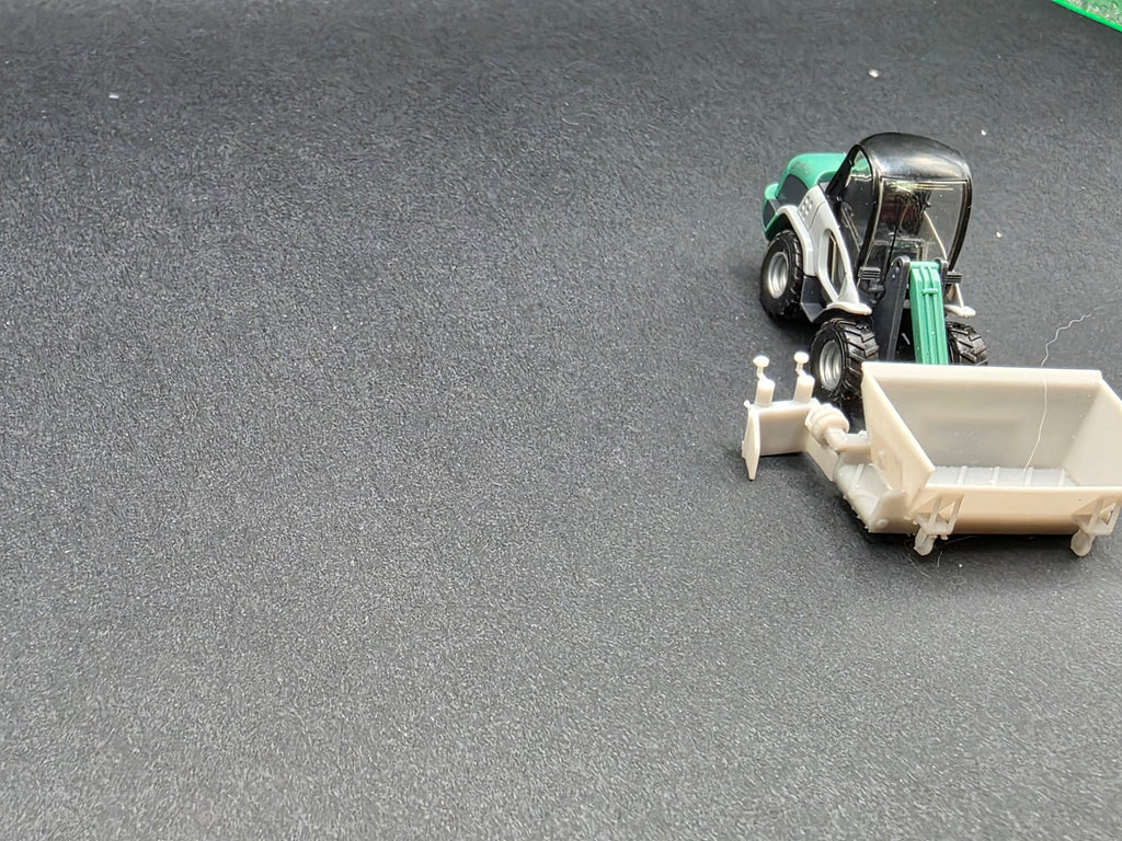 Bankett Fertiger Für Radlader Anbau im Maßstab 1/87 H0