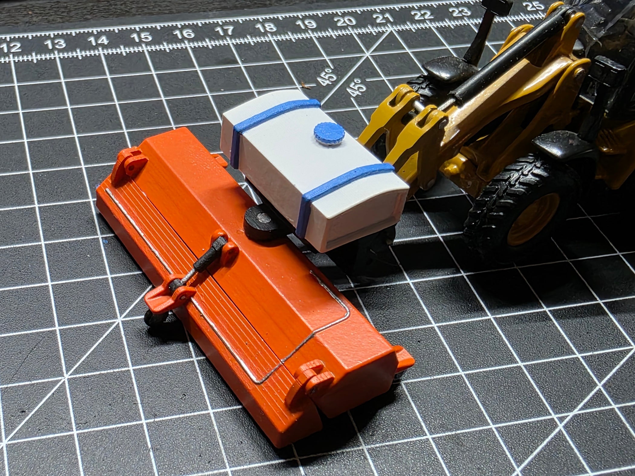 Anbau Kehrmaschine Für Radlader/Stapler im Maßstab 1/50