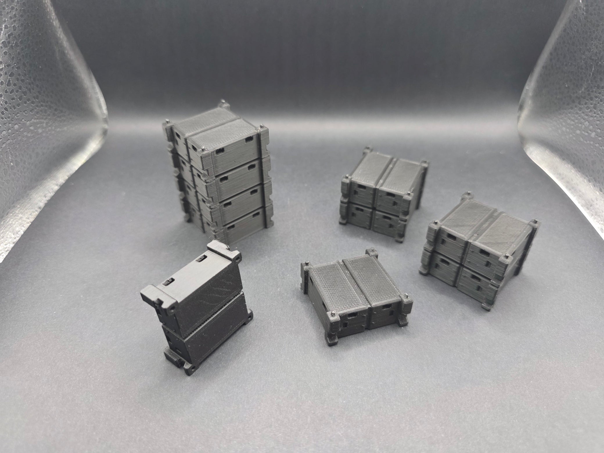 Stapelteile für Hydraulik Hebesystem Für Schwerlast im Maßstab 1/50 Ladegut