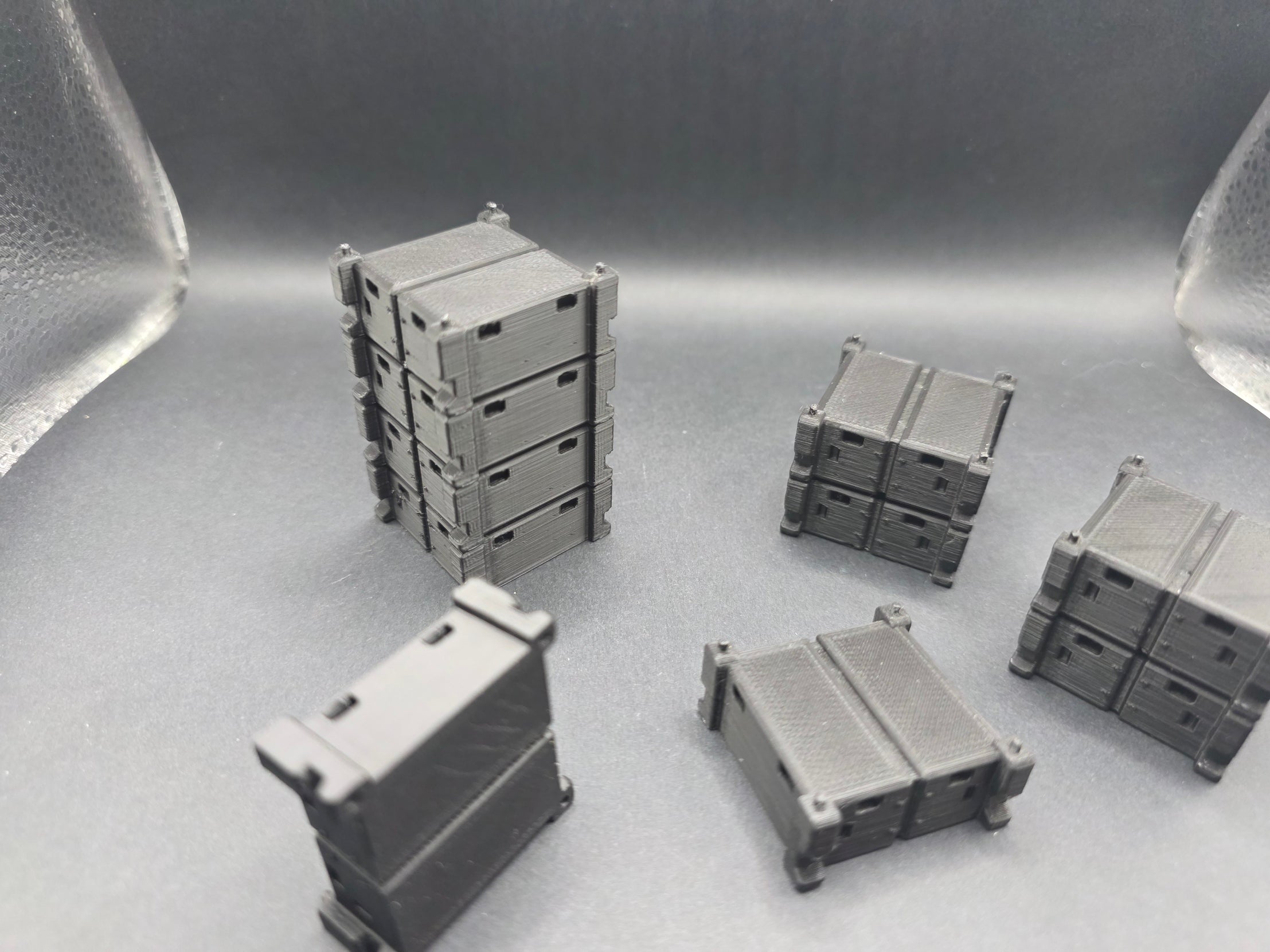 Stapelteile für Hydraulik Hebesystem Für Schwerlast im Maßstab 1/50 Ladegut