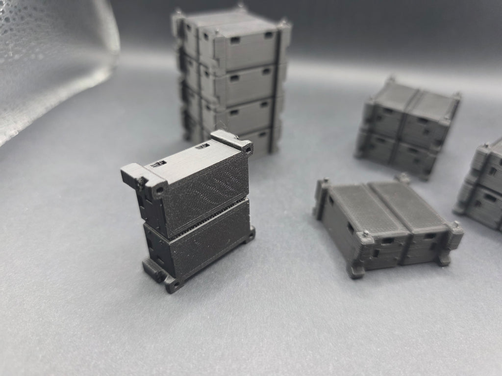 Stapelteile für Hydraulik Hebesystem Für Schwerlast im Maßstab 1/50 Ladegut