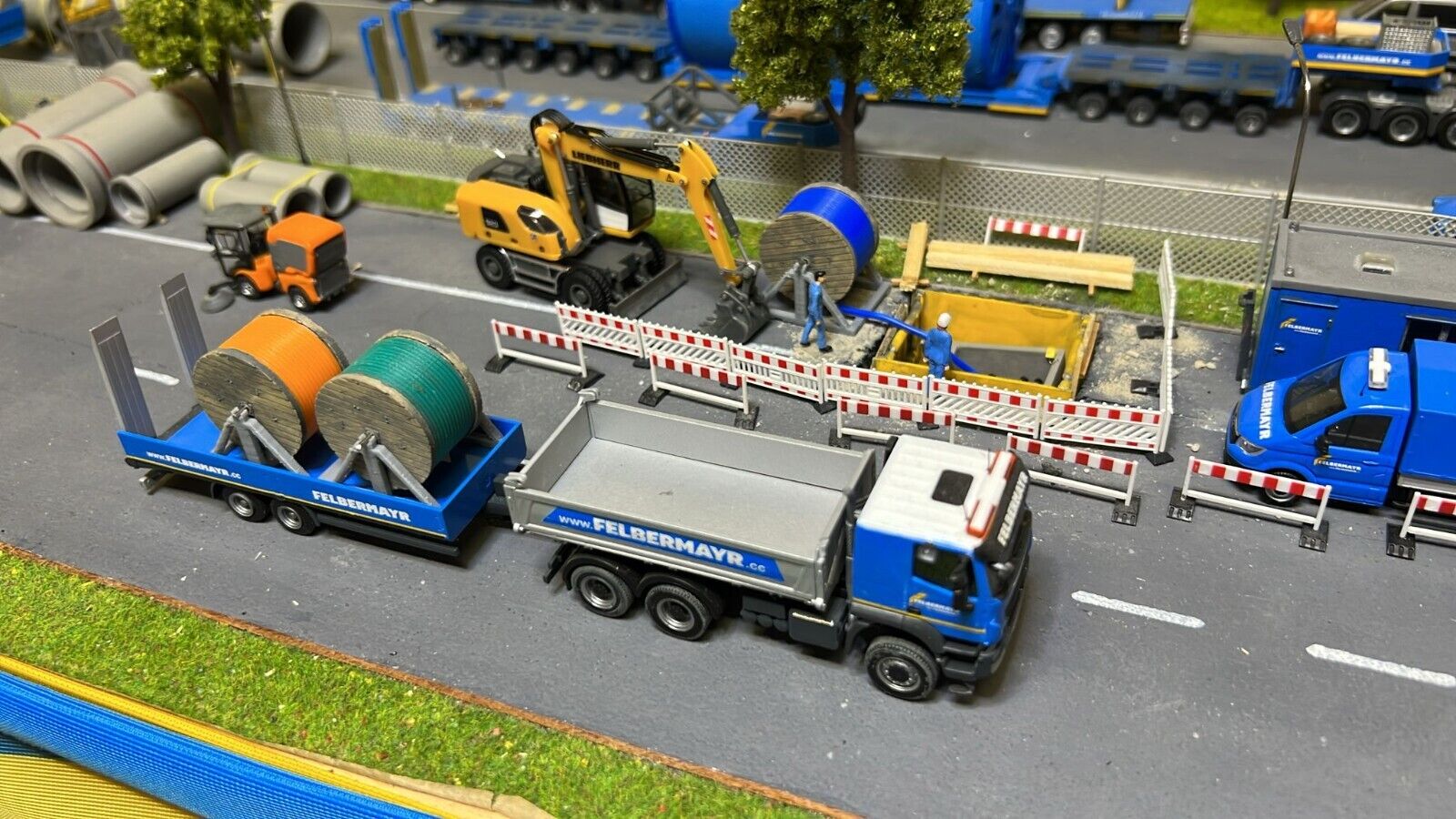 Kabeltrommel/Glasfaser Leerrohr  1/87 Ladegut H0