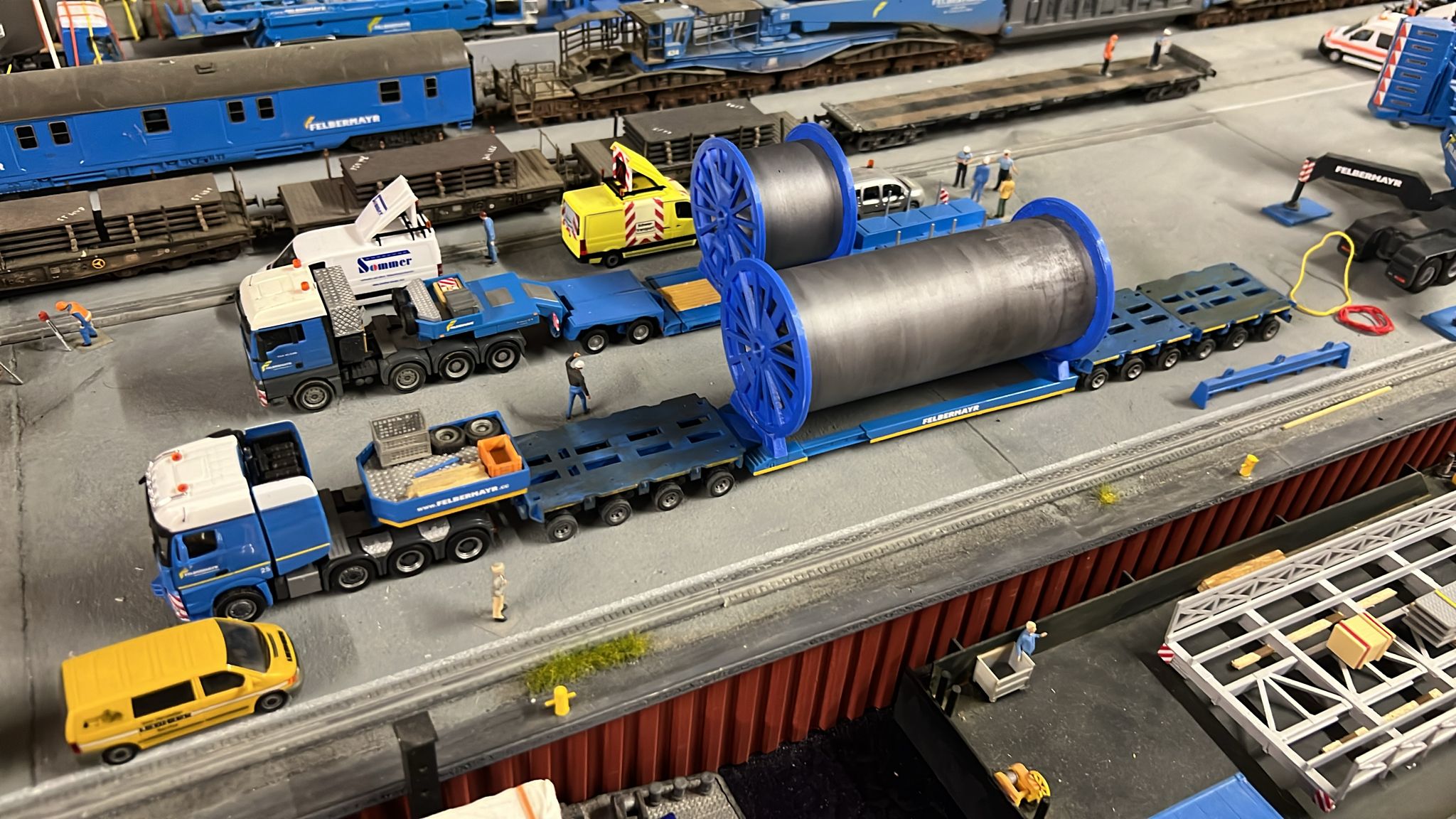 2x Kabelleertrommel/Kurz Groß 1/87 Ladegut Schwertransport