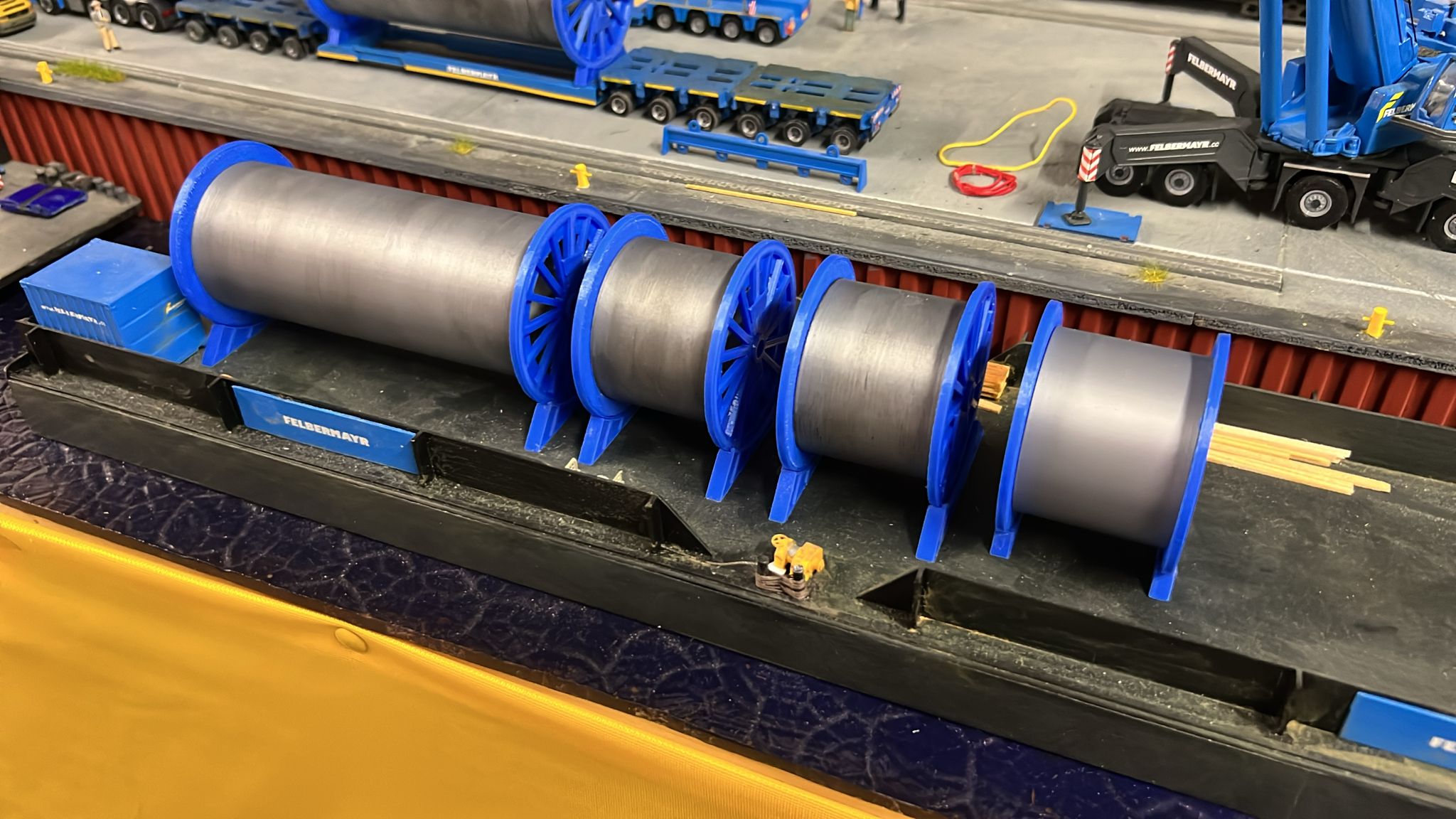 2x Kabelleertrommel/Kurz Groß 1/87 Ladegut Schwertransport