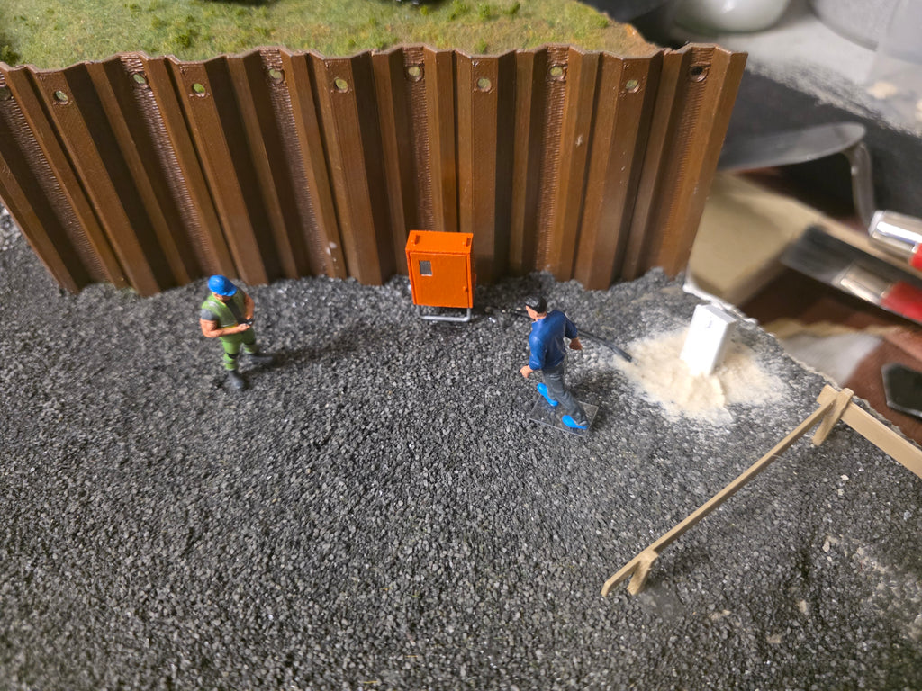 Stromkasten/Baustromkasten und Anschluss Säule im Maßstab 1/50