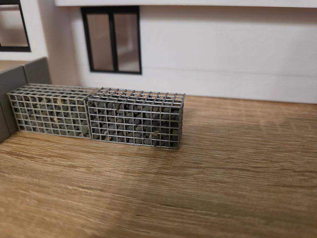 Gabionenkörbe/Steinkörbe im Maßstab 1/50