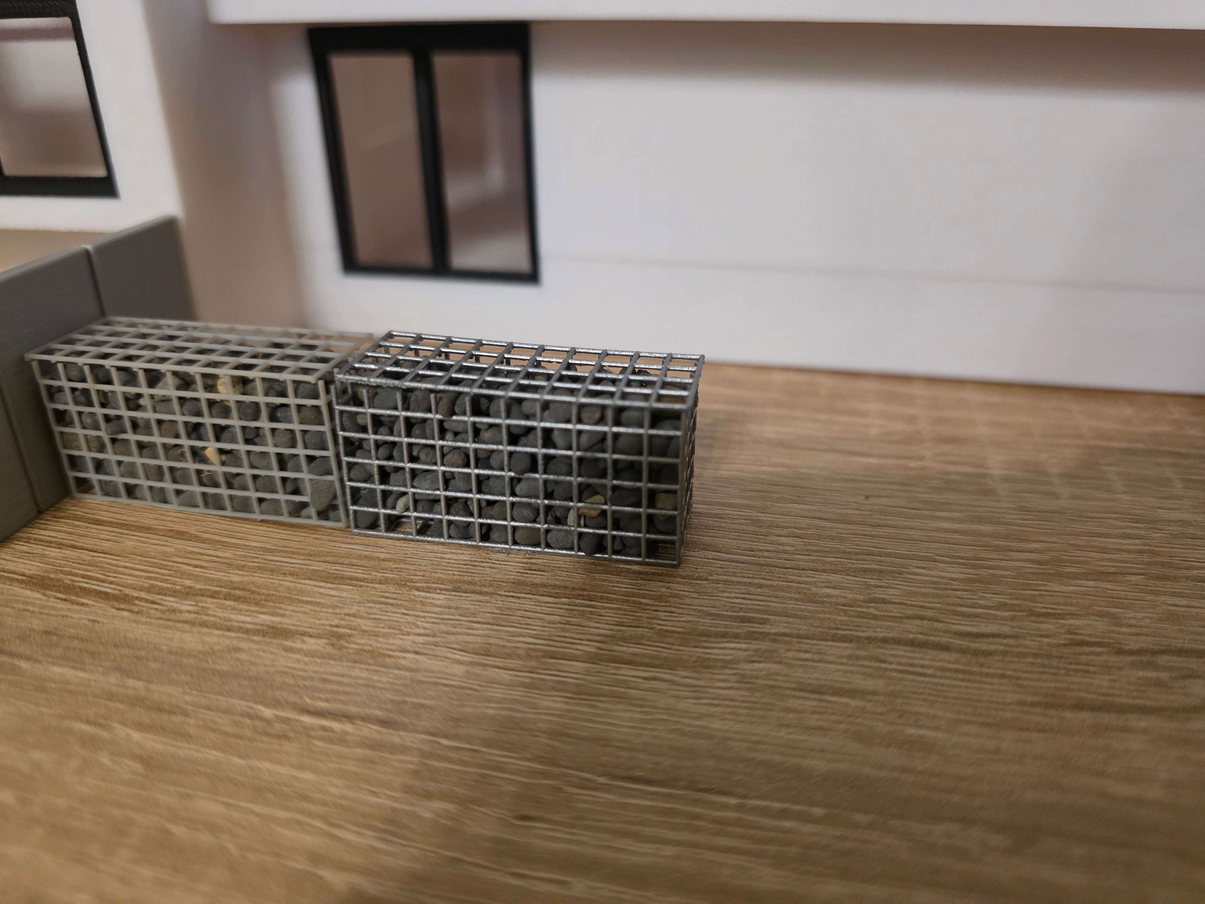 Gabionenkörbe/Steinkörbe im Maßstab 1/50