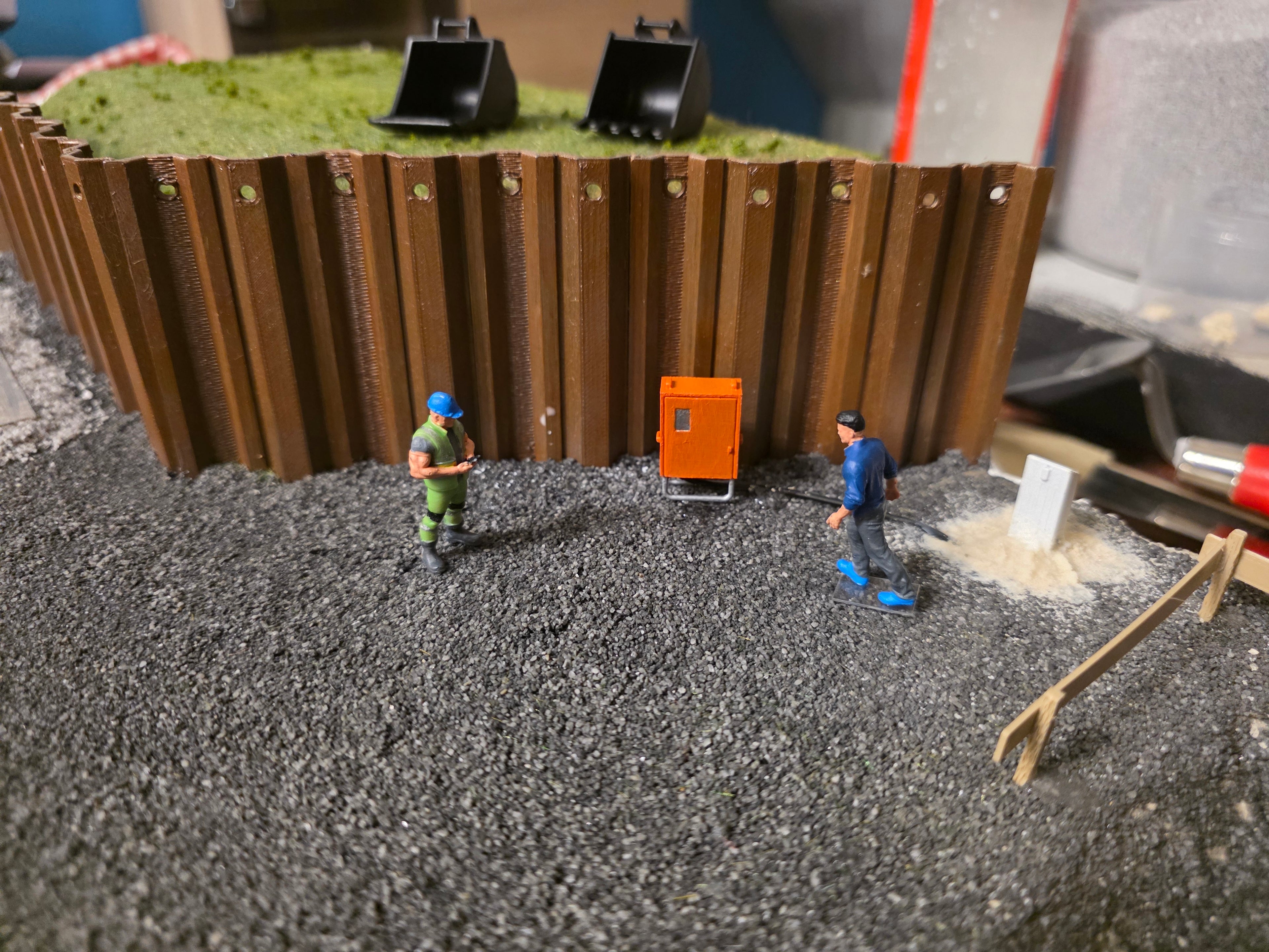 Stromkasten/Baustromkasten und Anschluss Säule im Maßstab 1/50
