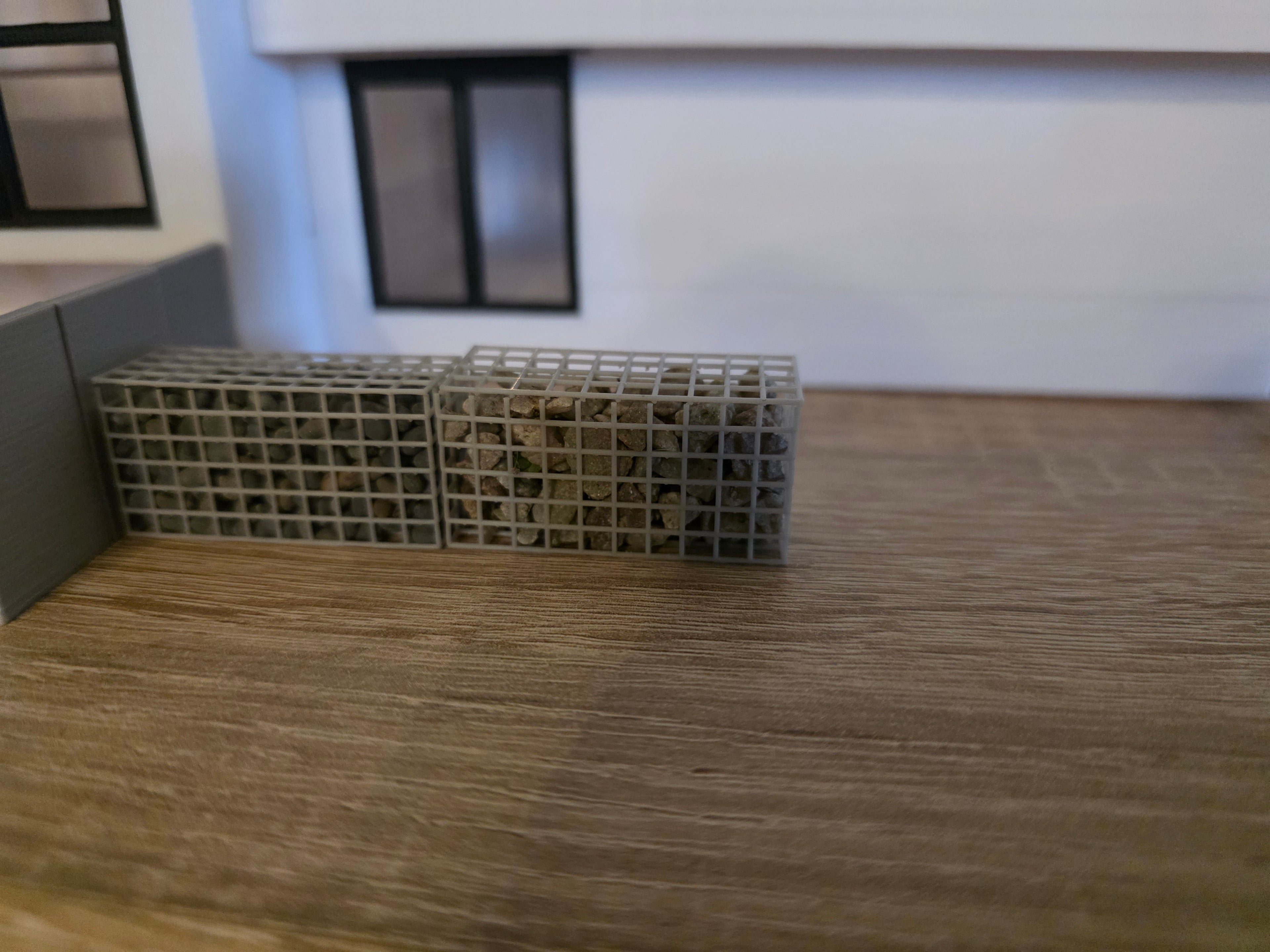 Gabionenkörbe/Steinkörbe im Maßstab 1/50
