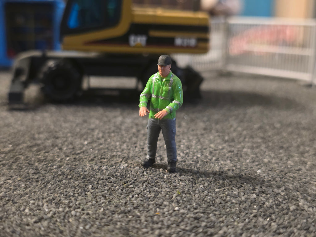 Rüttelplatten Fahrer/ Kleingeräte Bediener im Maßstab 1/50