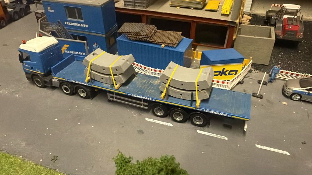 Tübinge/ Betontübinge/Tunnelbau Segmente im Maßstab 1/87 Ladegut H0