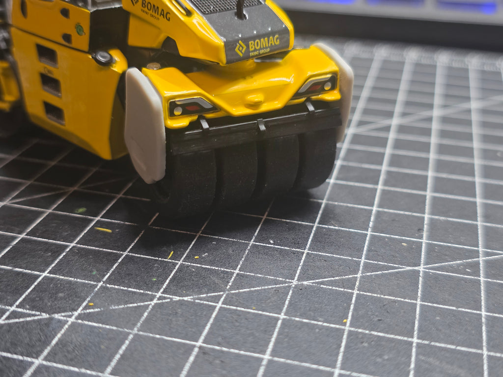 Gummirad Umbausatz für Bomag 174 und Ähnliche Im Maßstab 1/50