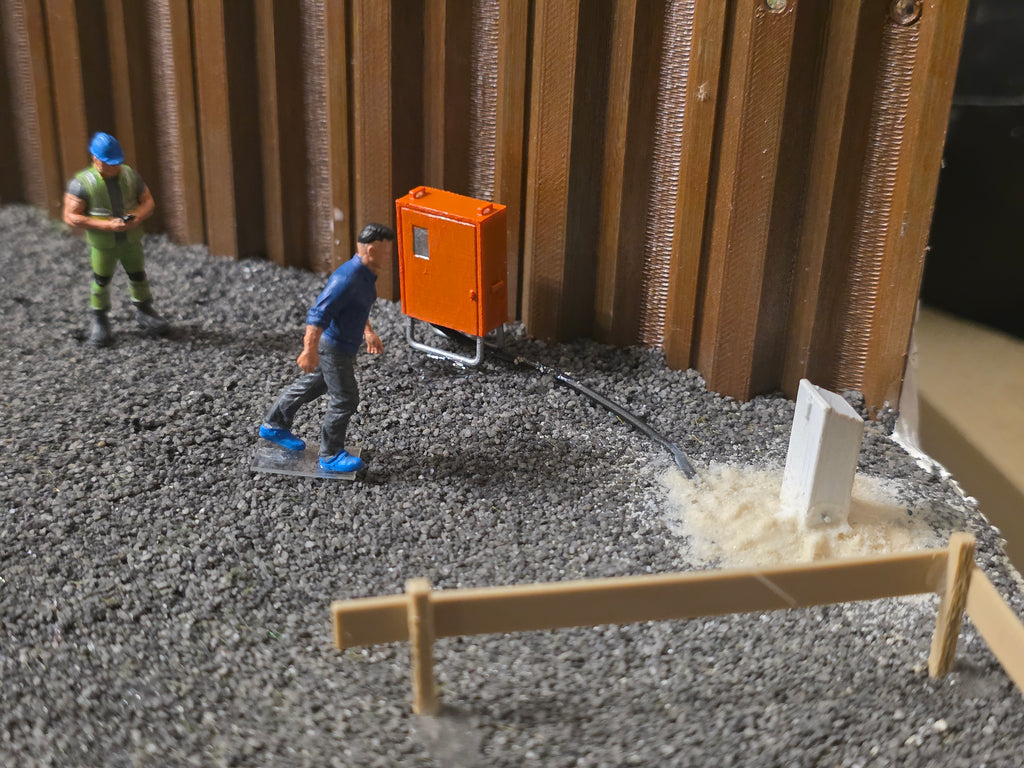 Stromkasten/Baustromkasten und Anschluss Säule im Maßstab 1/50