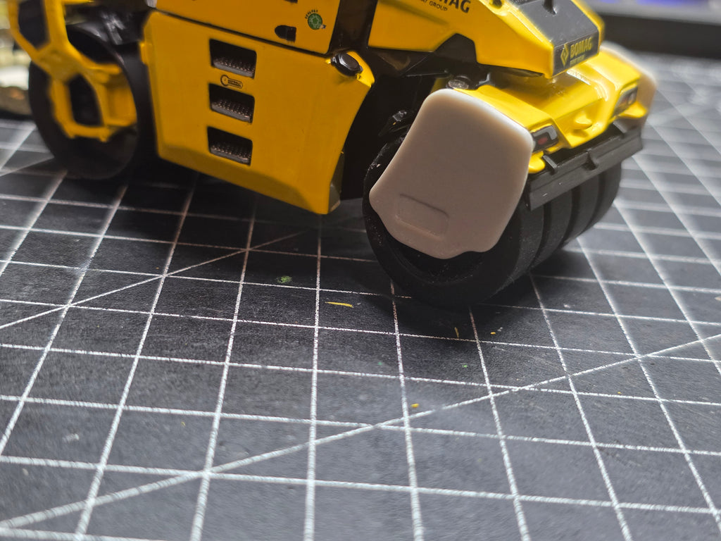 Gummirad Umbausatz für Bomag 174 und Ähnliche Im Maßstab 1/50